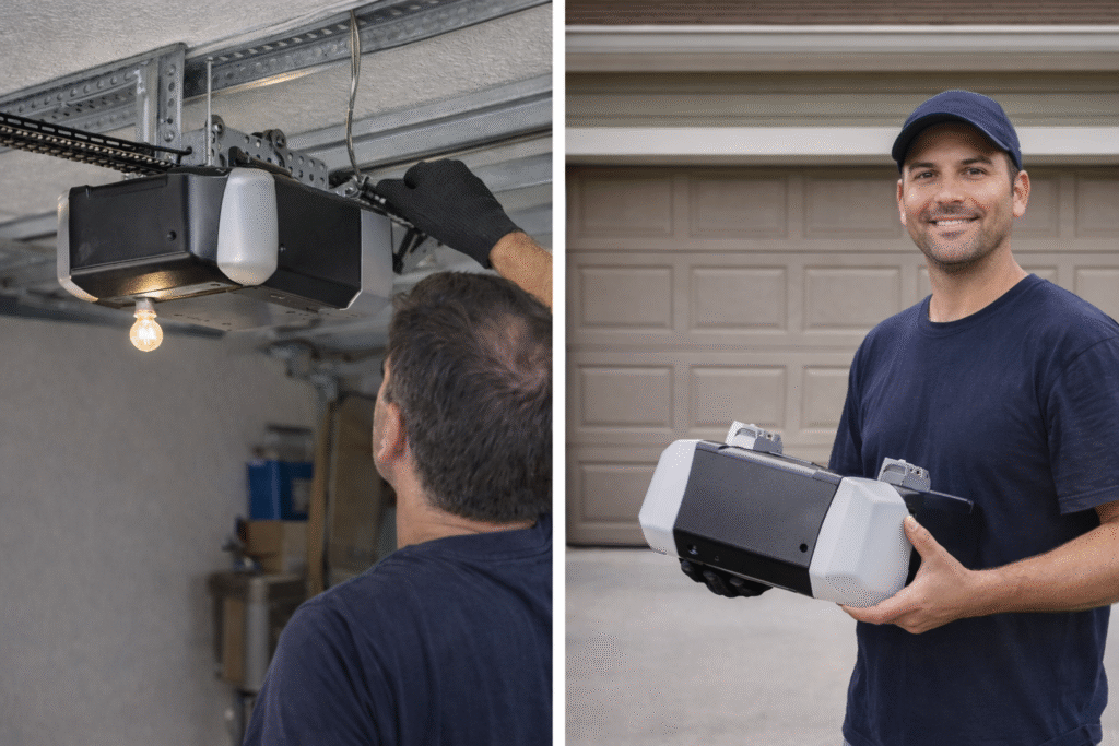 garage door opener inspection and diagnosis in Lake Charles LA